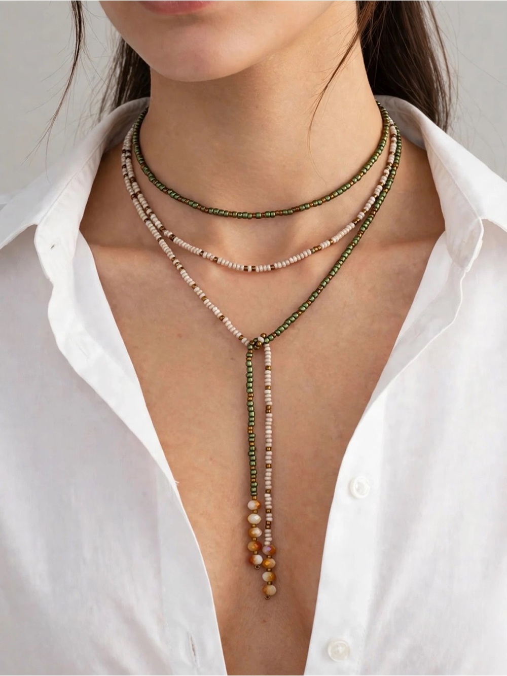 Convertible 60" Beaded Necklace | Multi-Way Layered Seed Bead Lariat